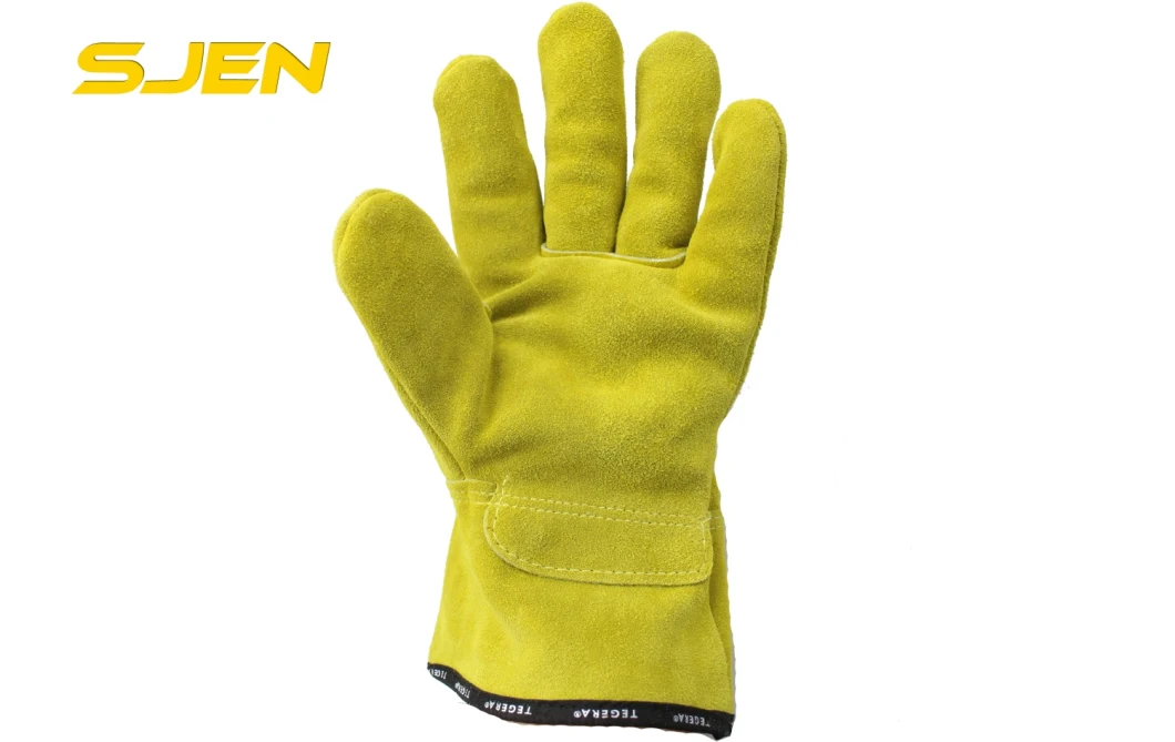 Leather Safety Gloves Wholesale Welding Hand Gloves Red Leather Long Welders Cow Worker Gloves