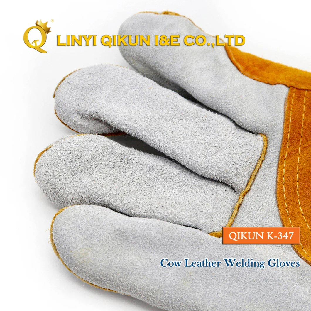 K-347 Full Cow Leather Working Safety Labor Protect Industrial Welding Gloves